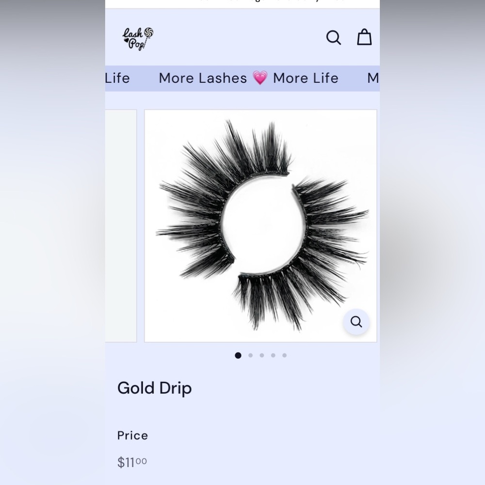 Gold Drip Black False Eyelashes